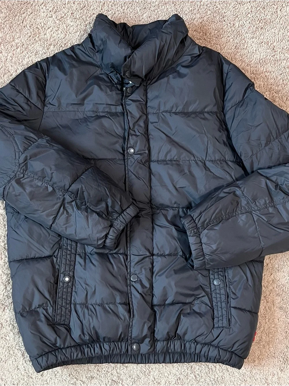 Levi's Black Quilted Puffer Jacket Small